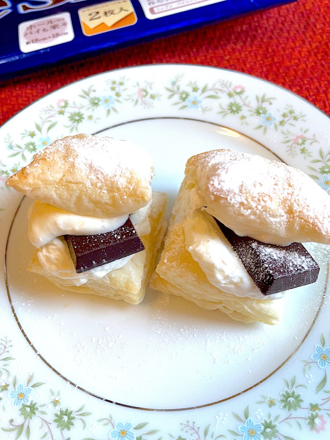 冷凍パイシートのチョコパイの完成写真
