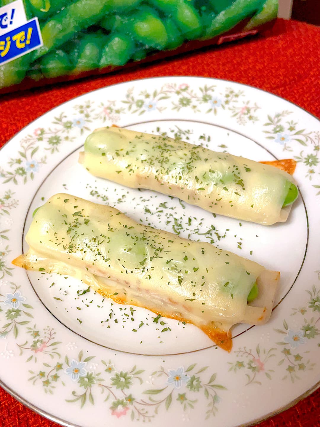 ちくわのえだ豆チーズ焼きの完成写真