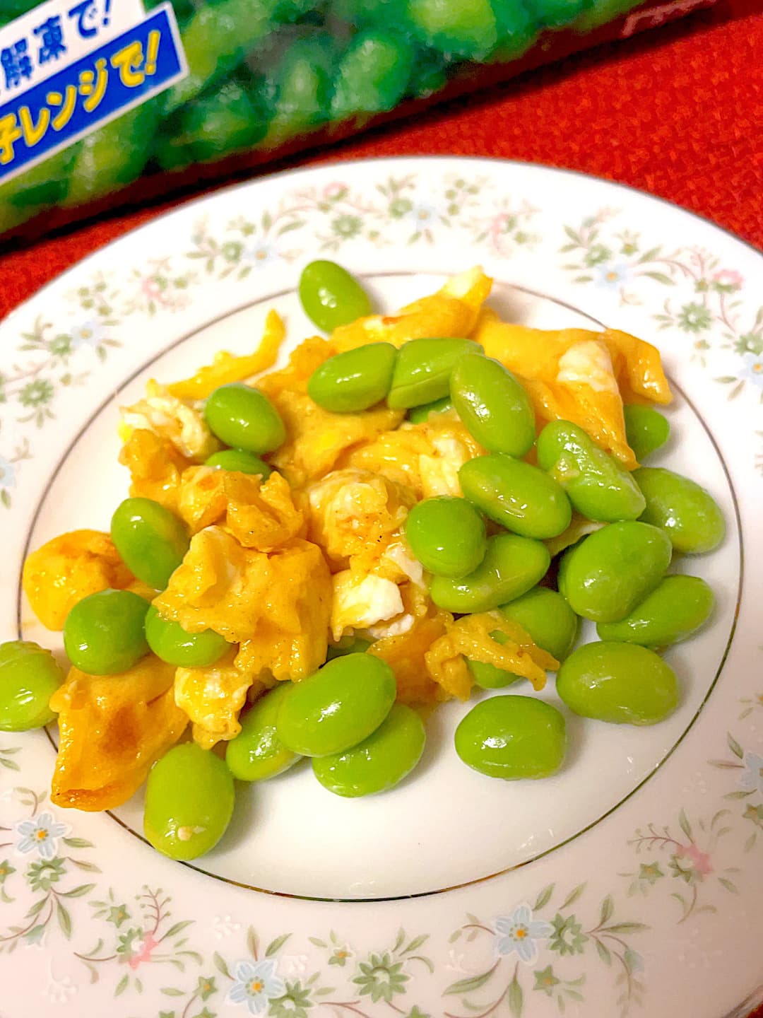 えだ豆のたまご炒めの完成写真