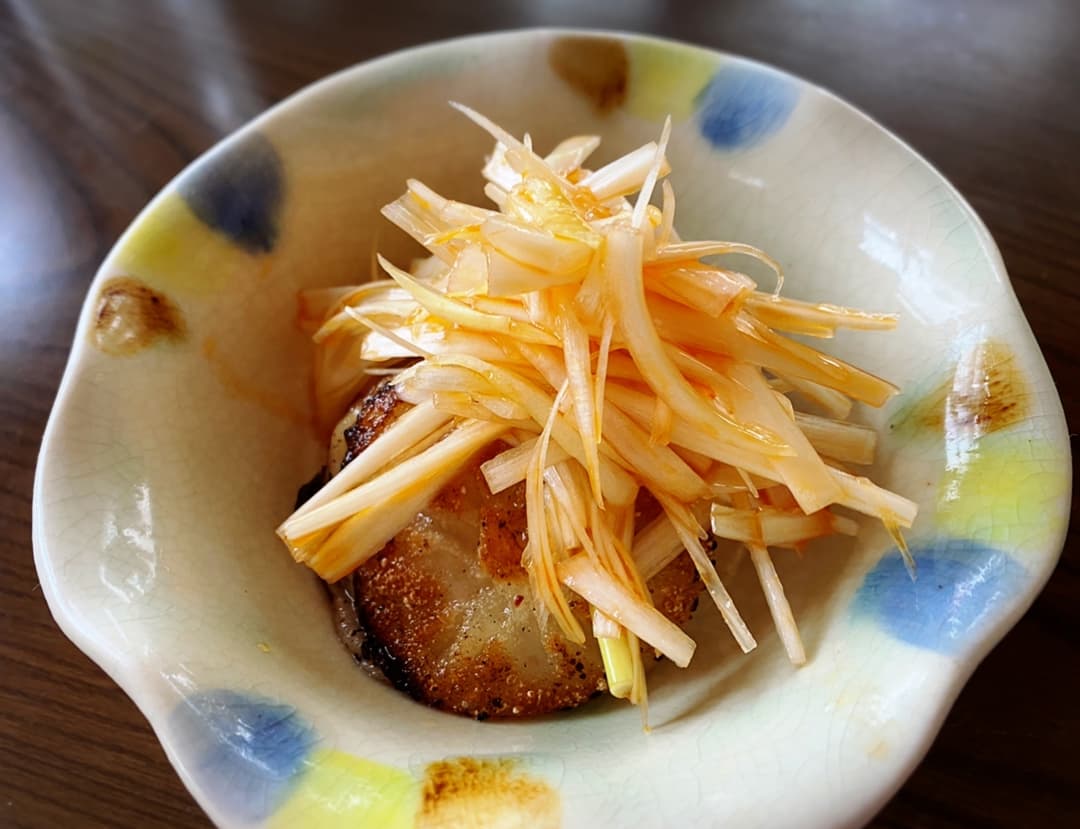 辛味ネギのせ揚げ焼き小籠包の完成写真