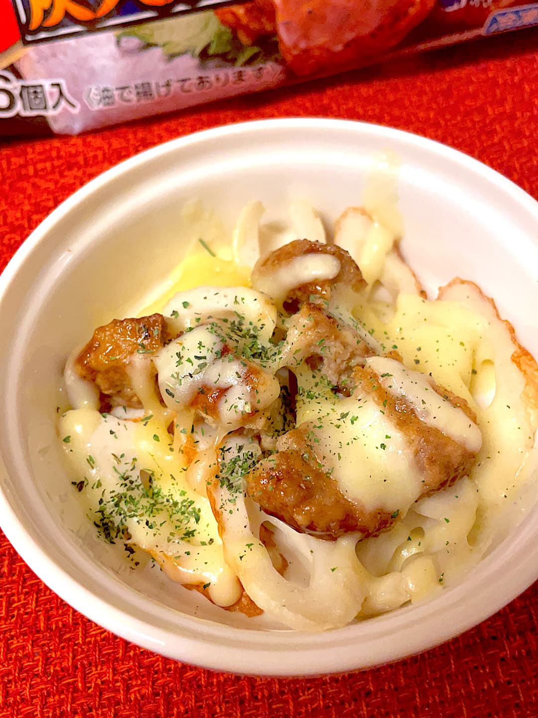 つくねとちくわのチーズ焼きの完成写真