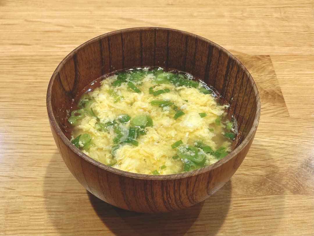 こねぎのかきたま汁の完成写真