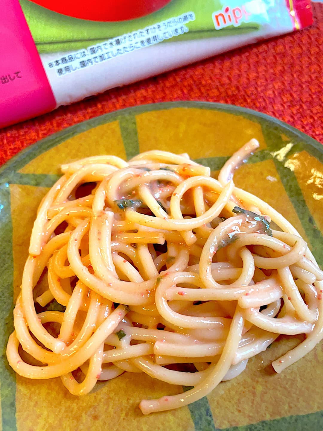 バター醤油たらこスパの完成写真