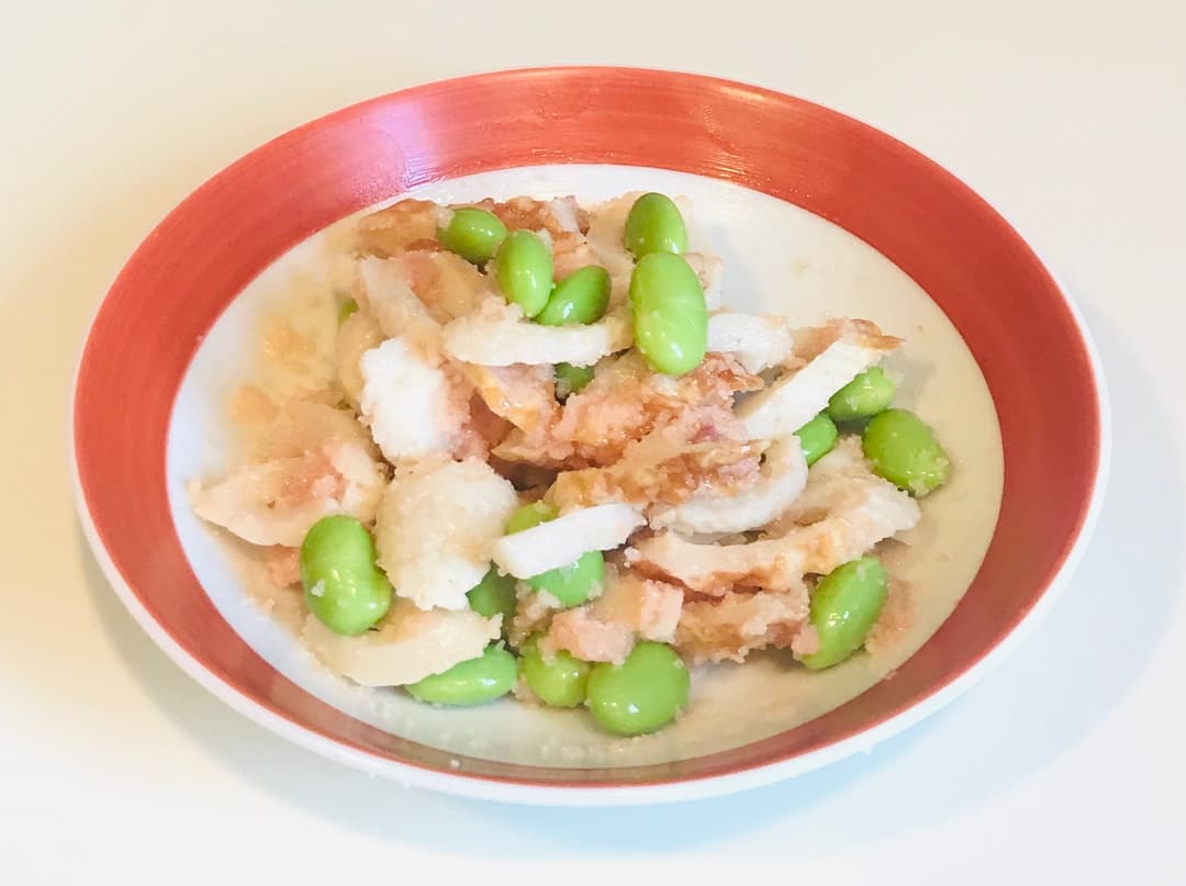 枝豆とちくわのたらこ和えの完成写真