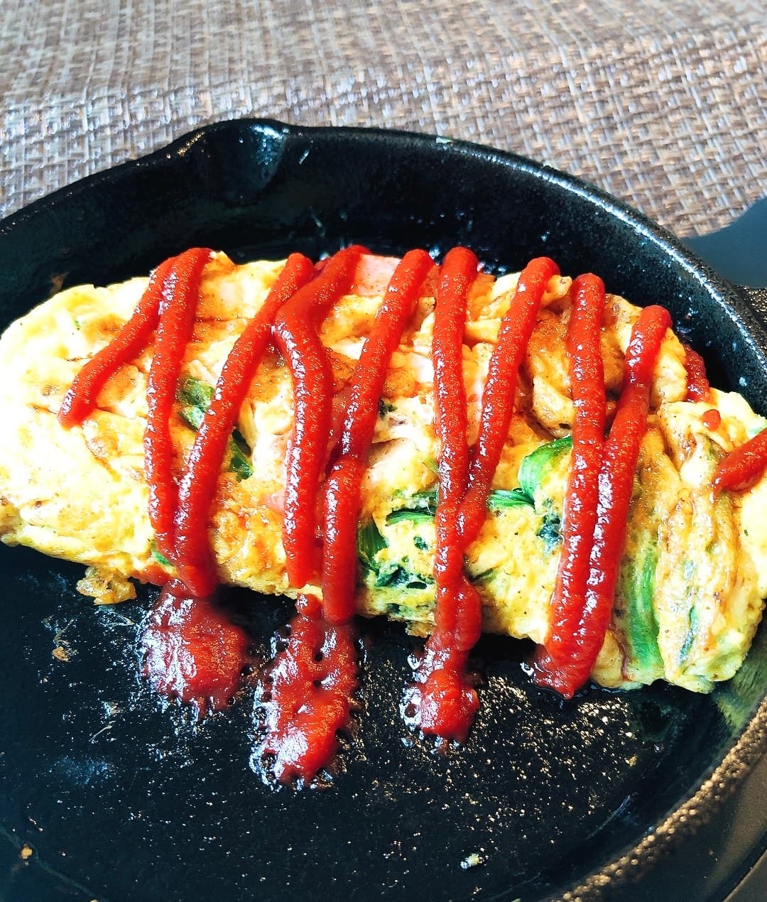 ほうれん草のチーズオムレツの完成写真