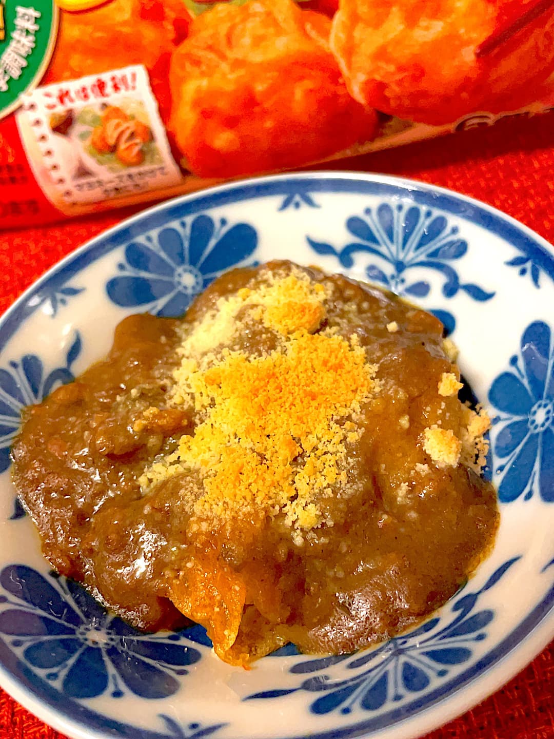 からあげチキンのカレーチーズのせの完成写真