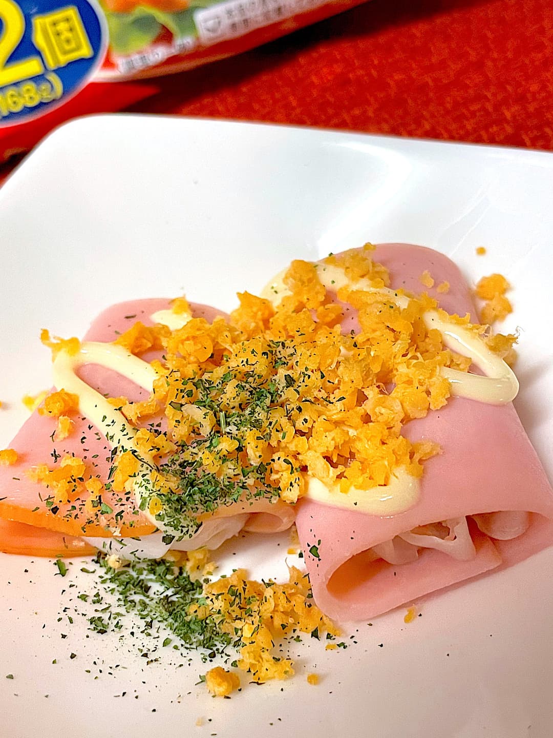 かにシューマイのハム鮭焼きの完成写真
