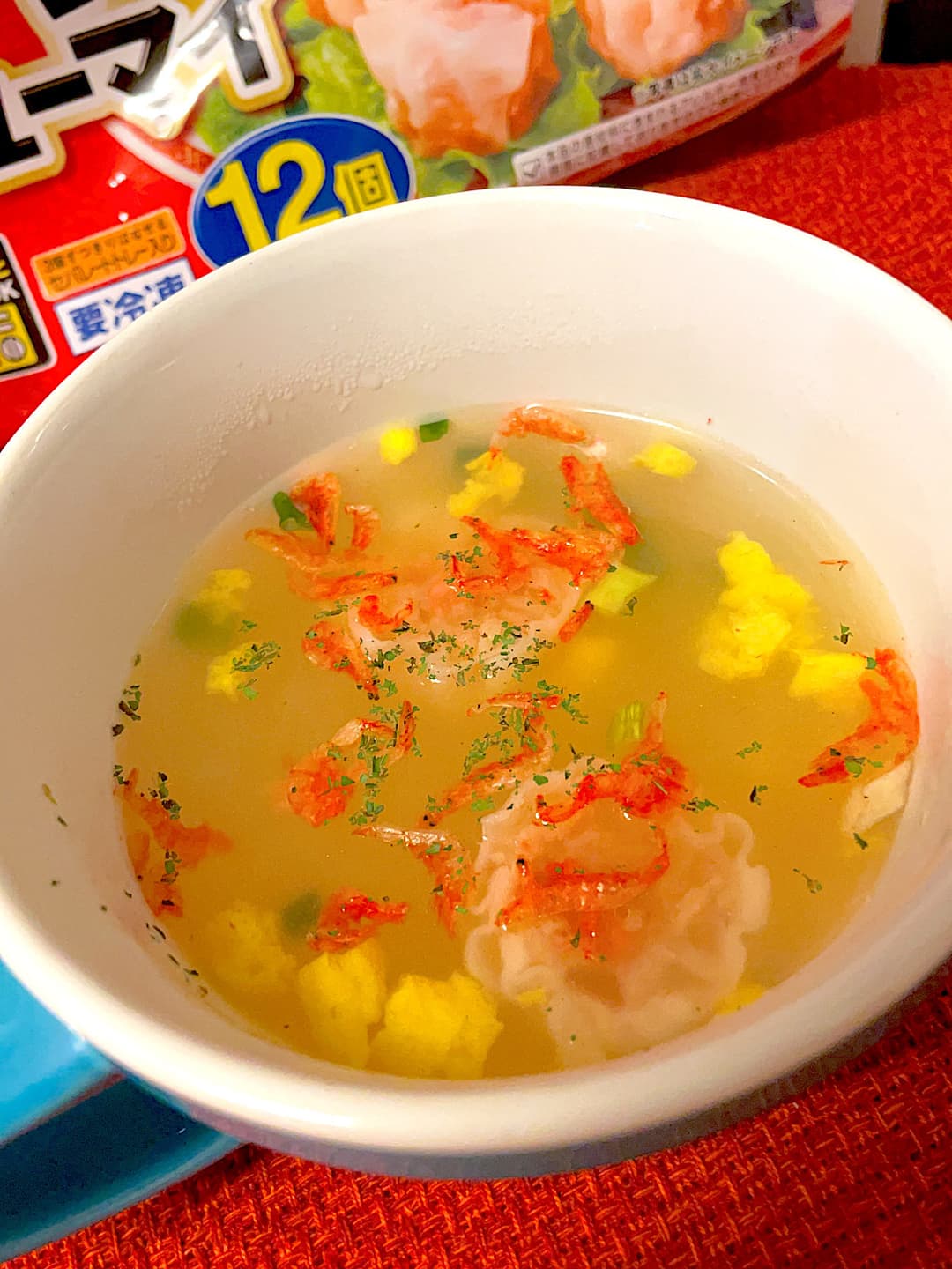かきたまシューマイスープの完成写真