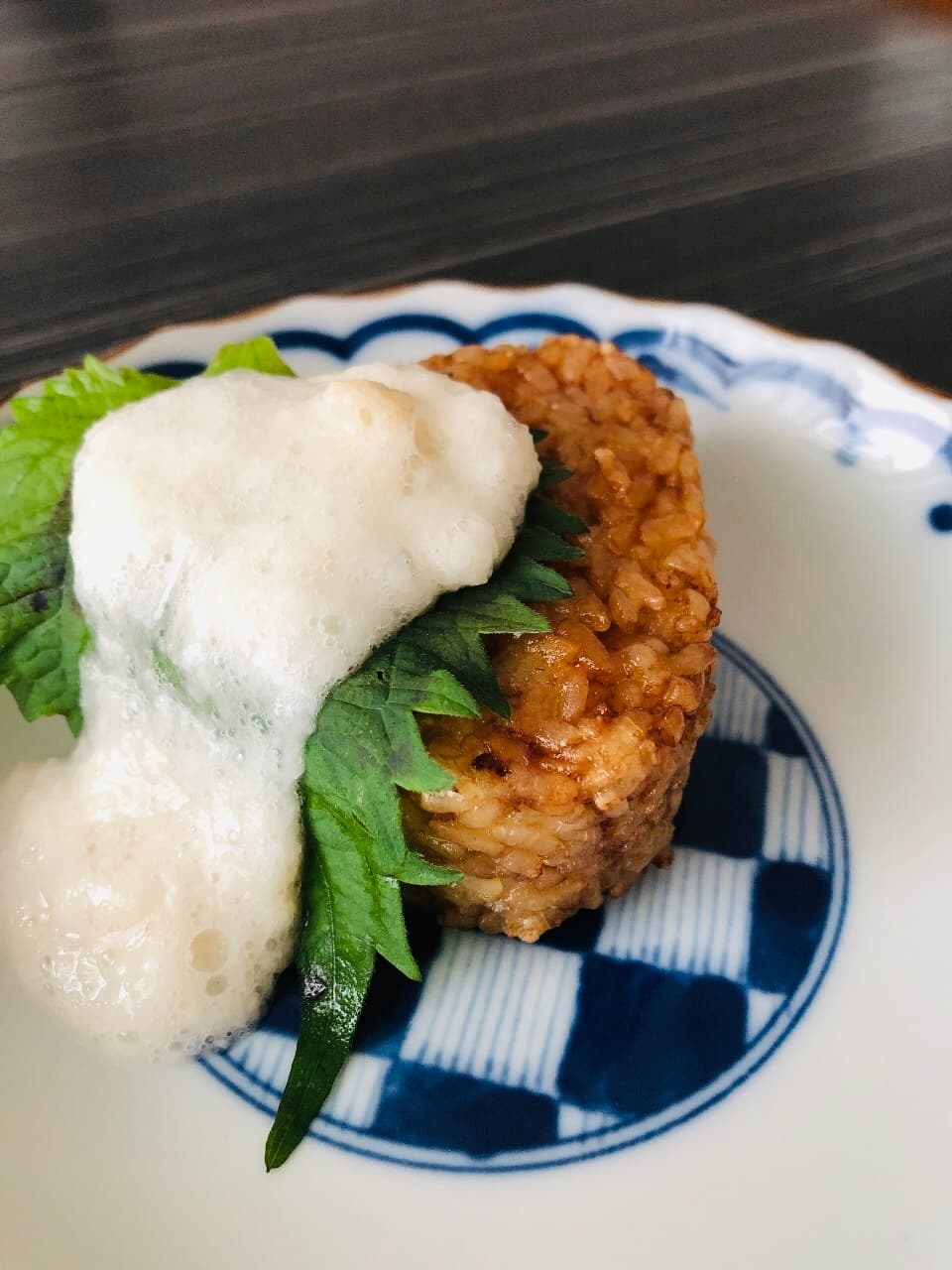 大葉とろろ焼きおにぎりの完成写真