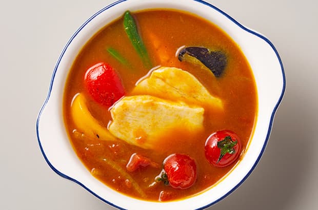 夏野菜のスープカレーの完成写真