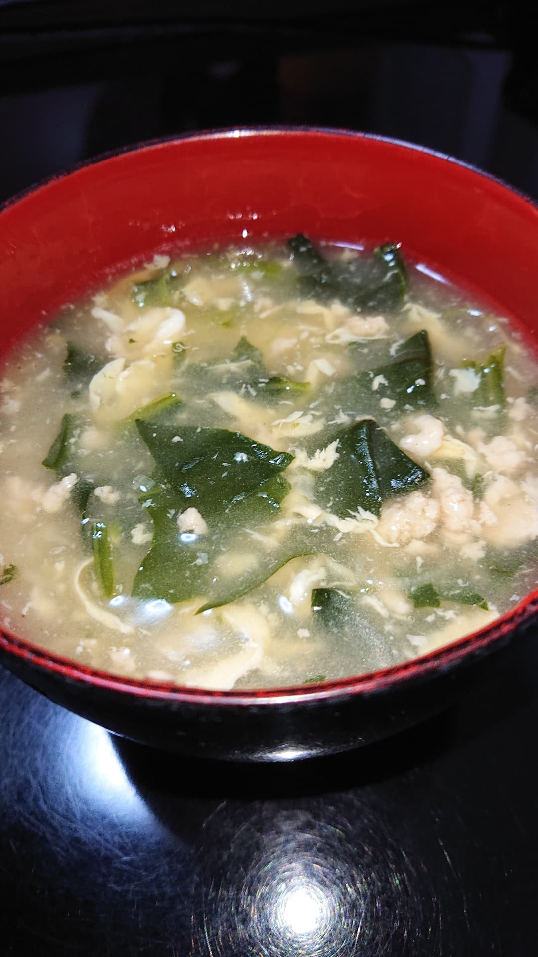 ほうれん草の中華スープの完成写真