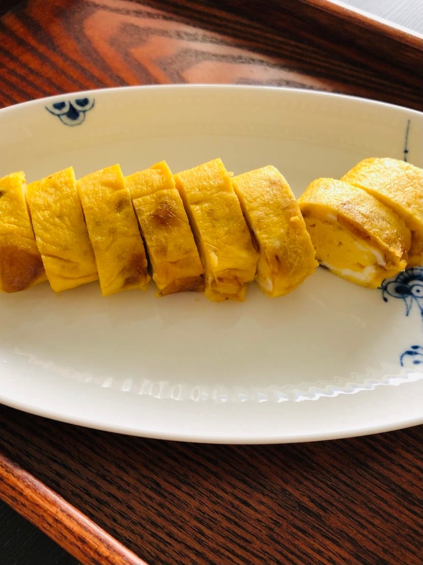 大学芋の甘じょっぱい卵焼きの完成写真