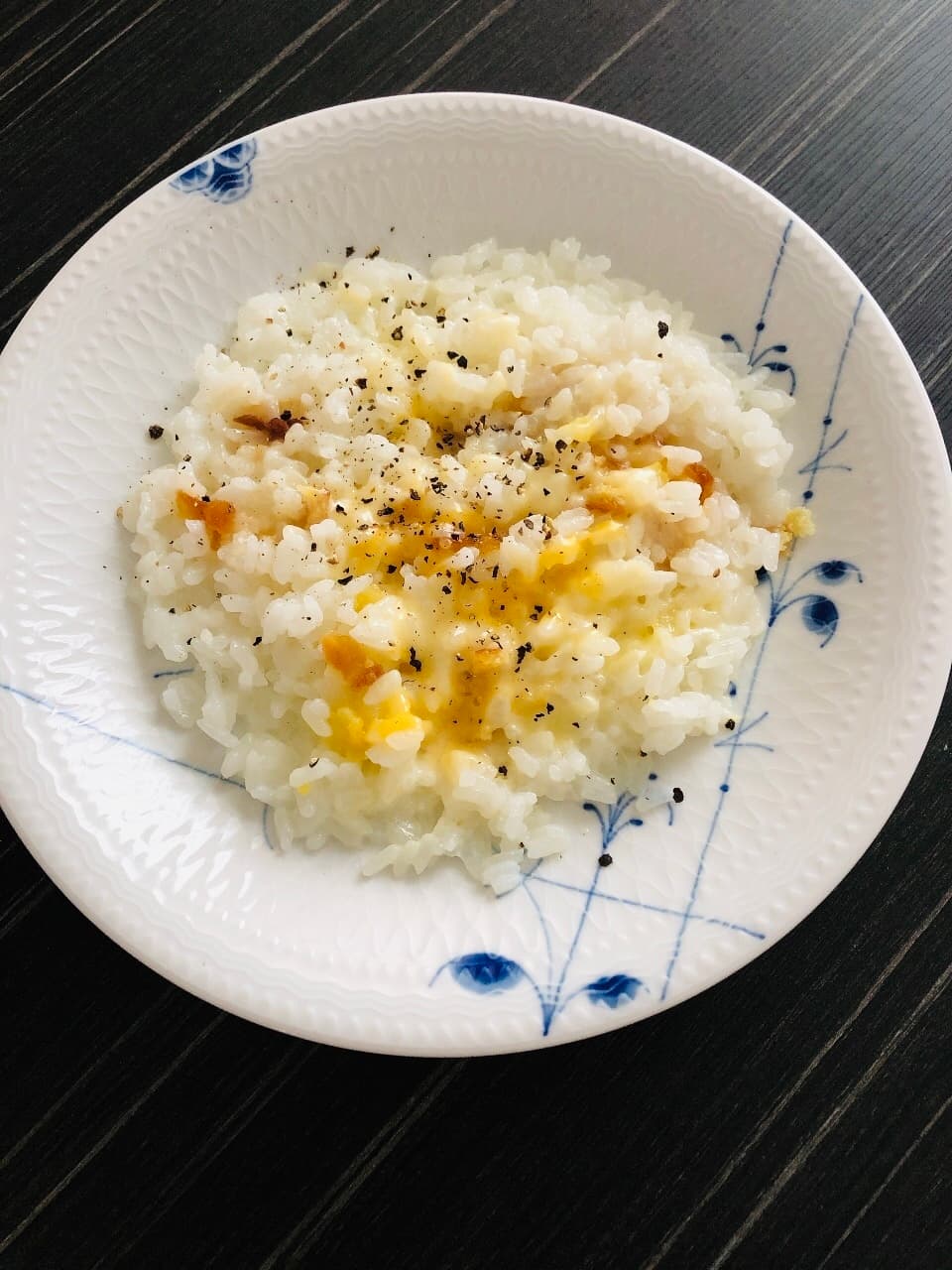 レンジで大学芋のミルクチーズリゾット風の完成写真