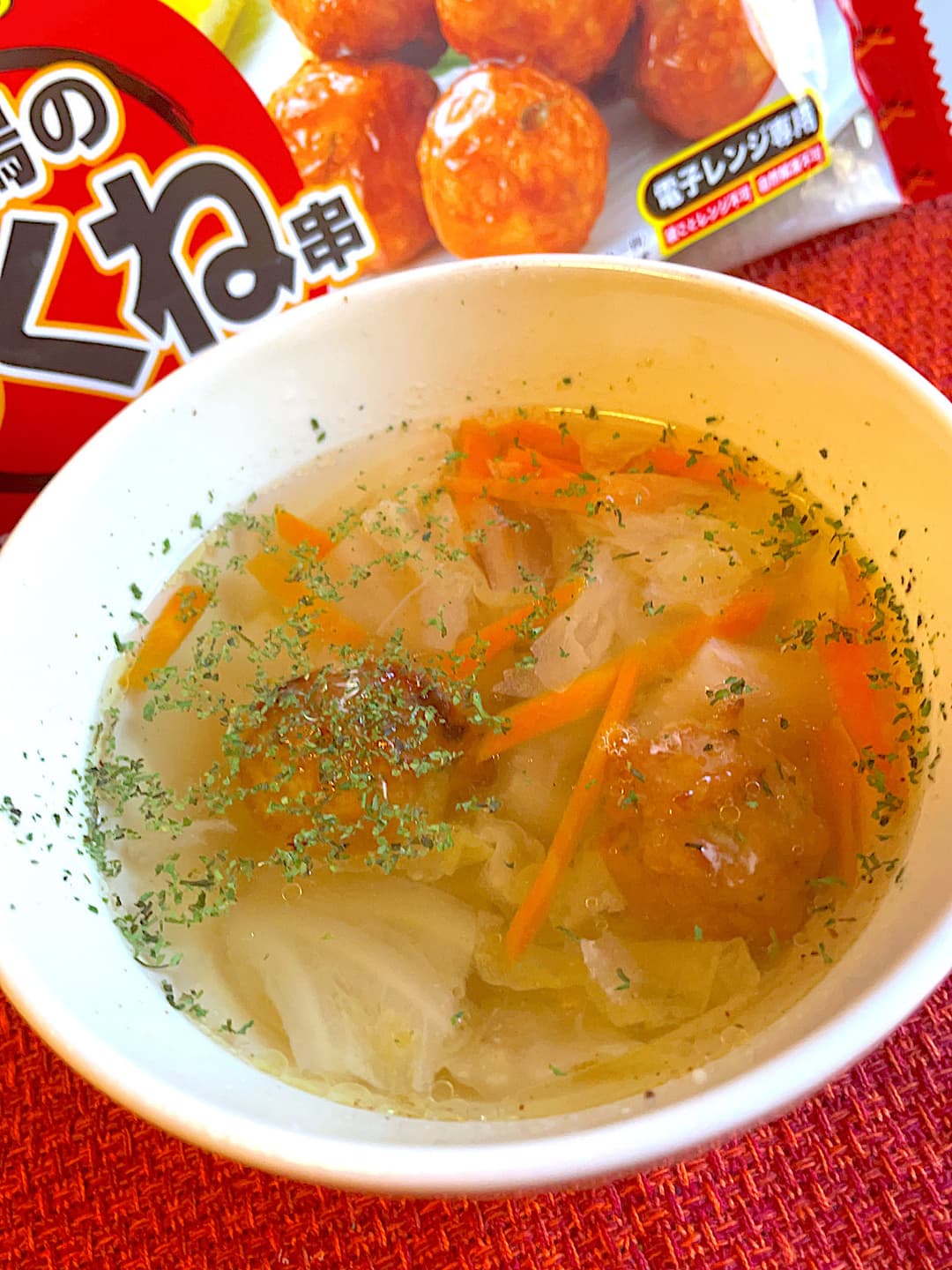 つくね入り野菜スープの完成写真