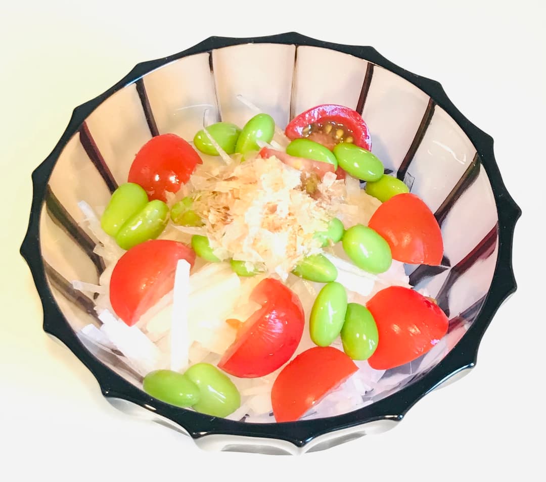枝豆とトマトの大根サラダの完成写真