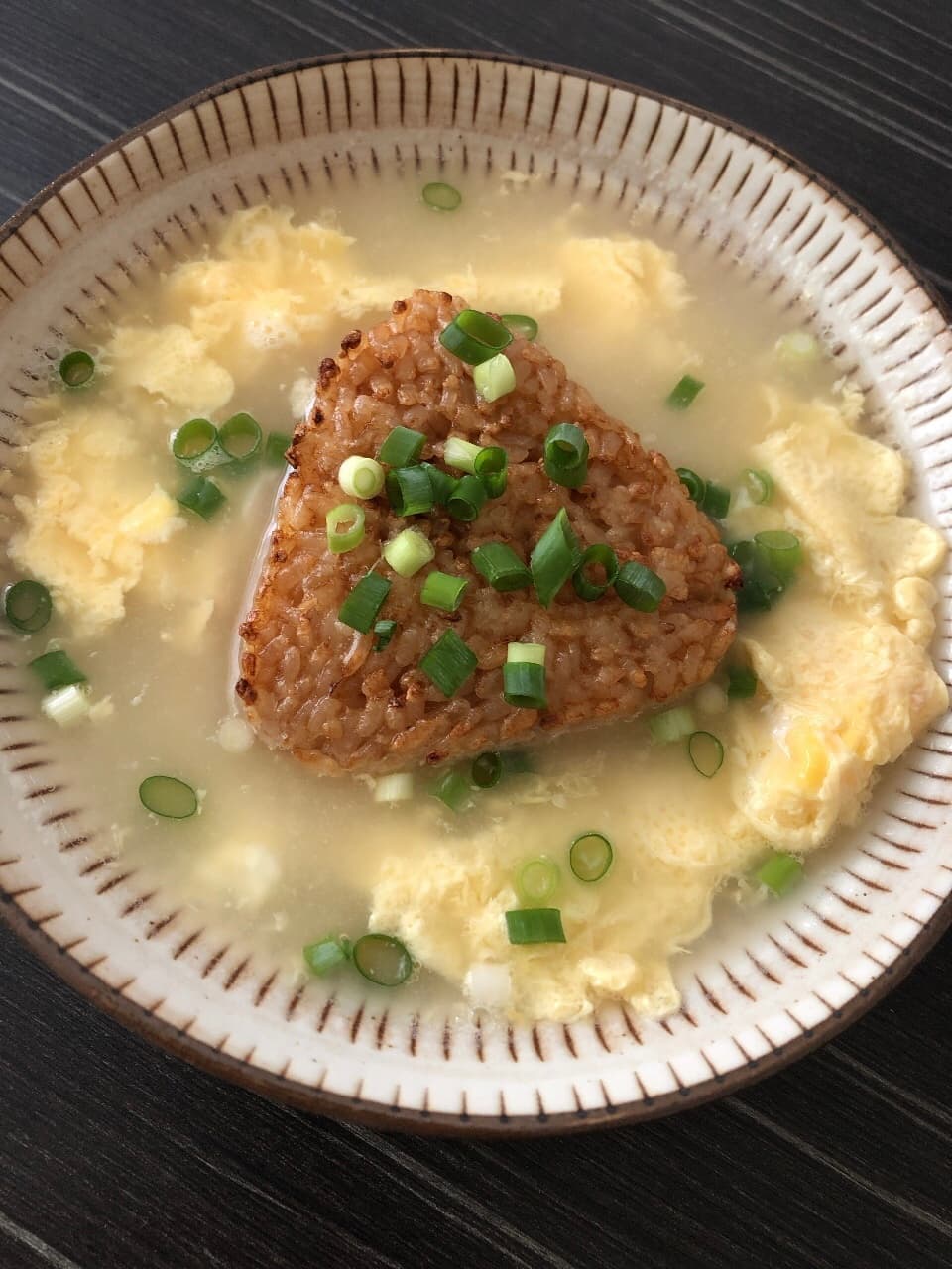 和風玉子スープ焼きおにぎりの完成写真