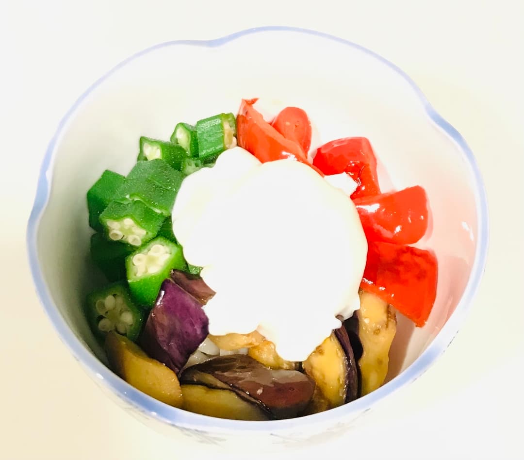 夏野菜のぶっかけうどんの完成写真