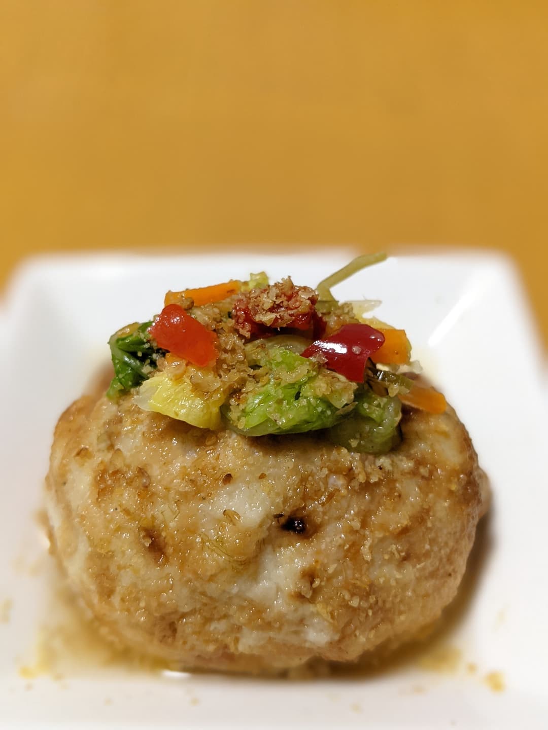 冷したこ焼き白菜のお新香のせの完成写真