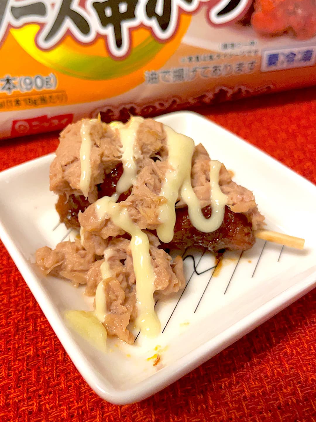ソース串かつのツナマヨ焼きの完成写真