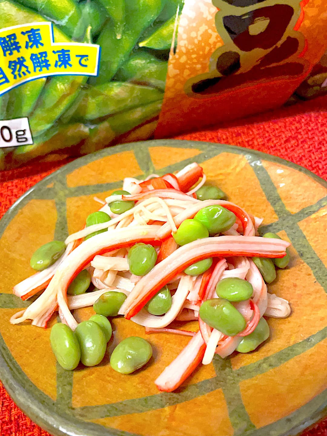 枝豆のかにかまサラダの完成写真
