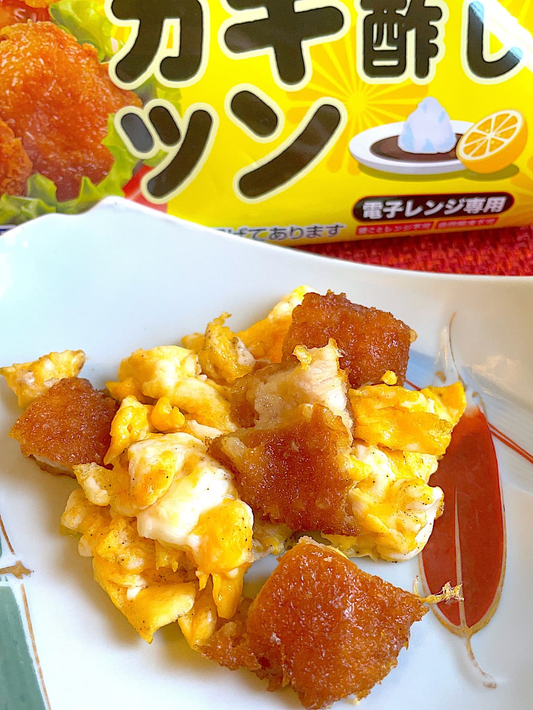 おろしポン酢チキンカツの卵炒めの完成写真