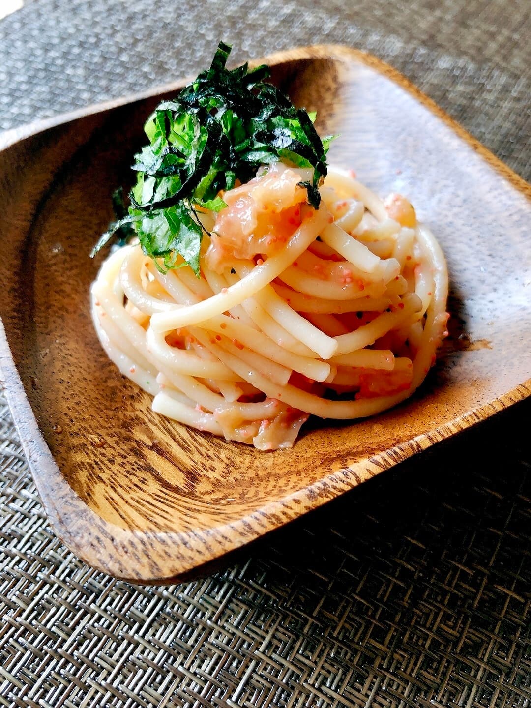 梅たらこスパゲッティの完成写真