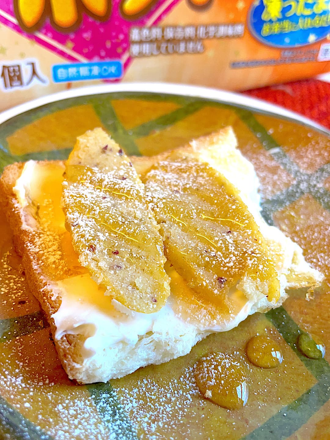 スイートポテトのクリームチーズパンの完成写真