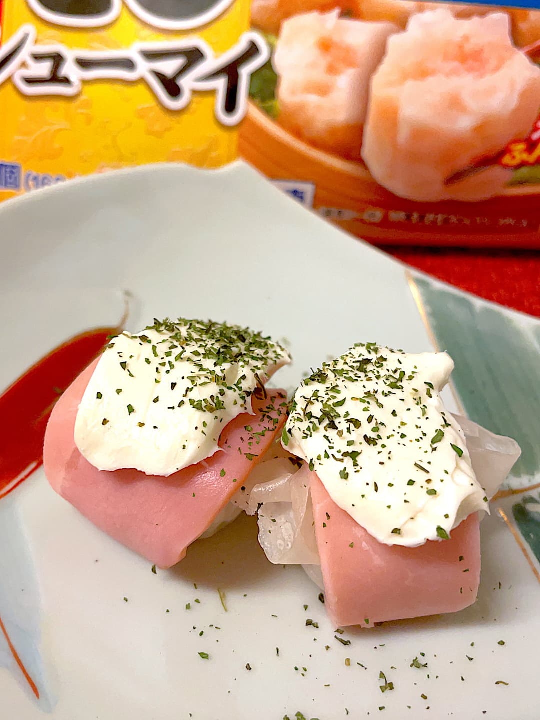 しゅうまいのクリームチーズハム巻きの完成写真