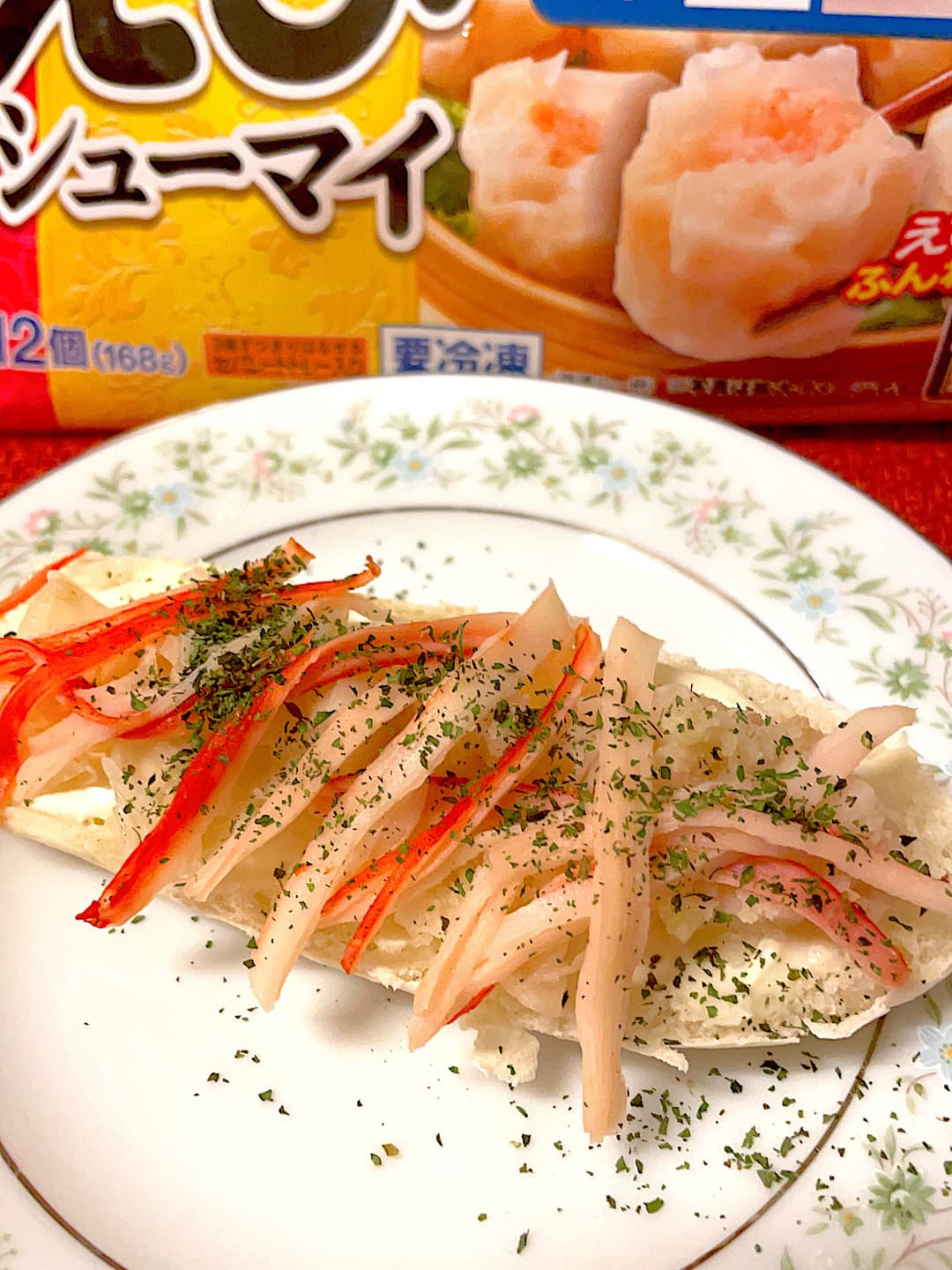シューマイのかにかまパンの完成写真
