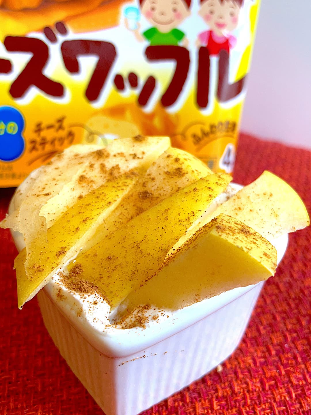 シナモンりんごパフェの完成写真