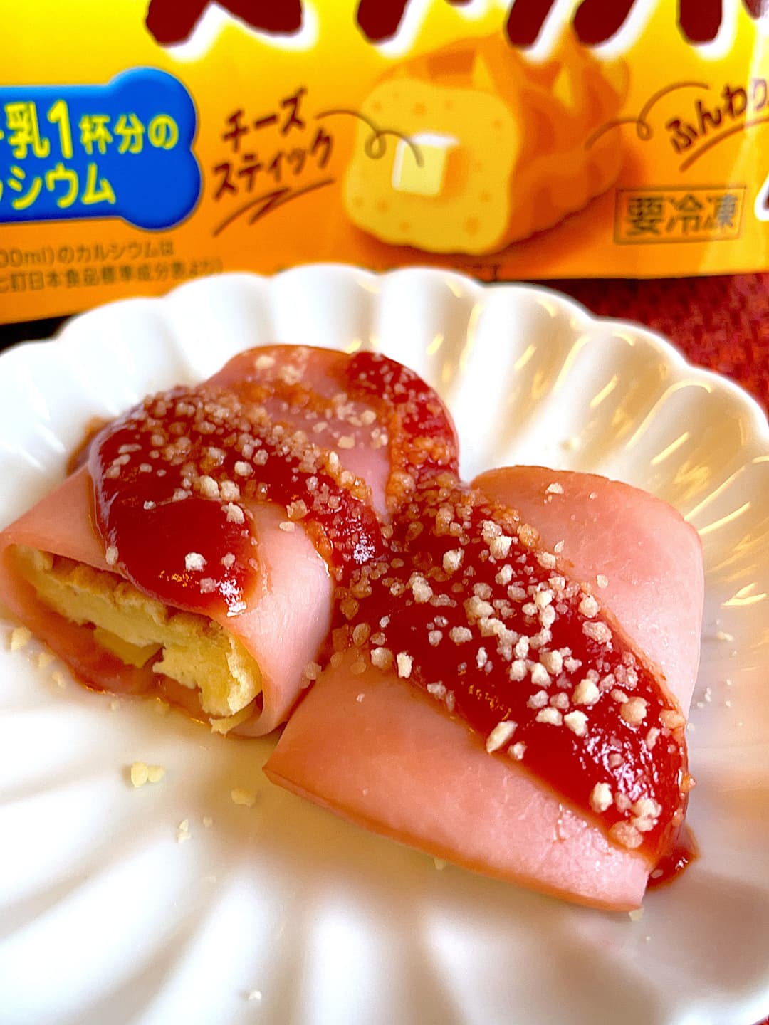 ハムチーズワッフルの完成写真