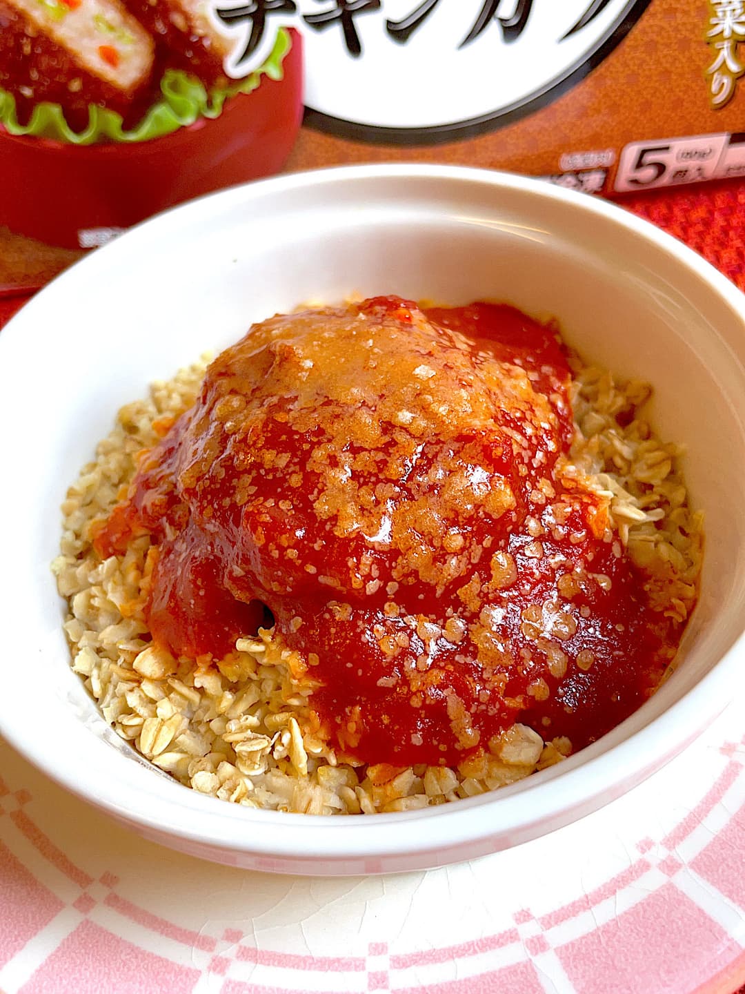 オートミールのチキンカツドリアの完成写真