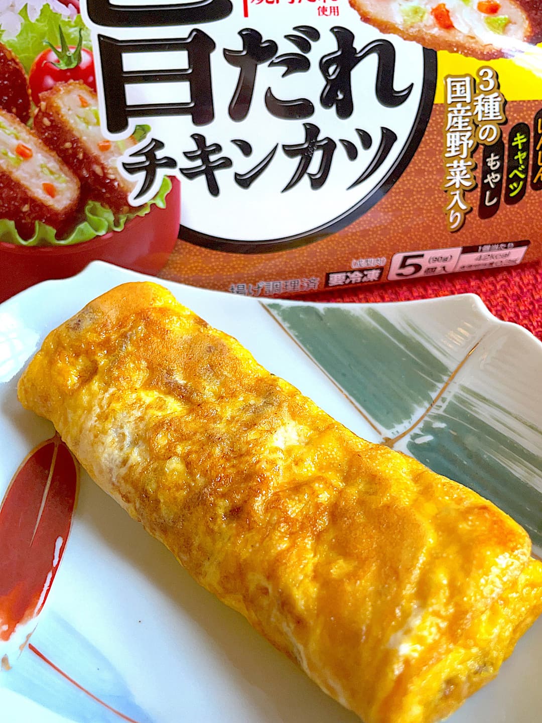 チキンカツの明太卵焼きの完成写真
