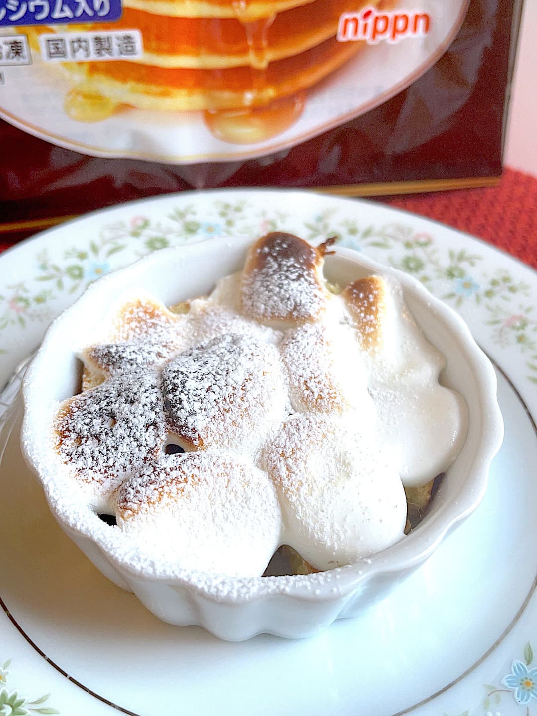 ホットケーキのマシュマロ焼きの完成写真