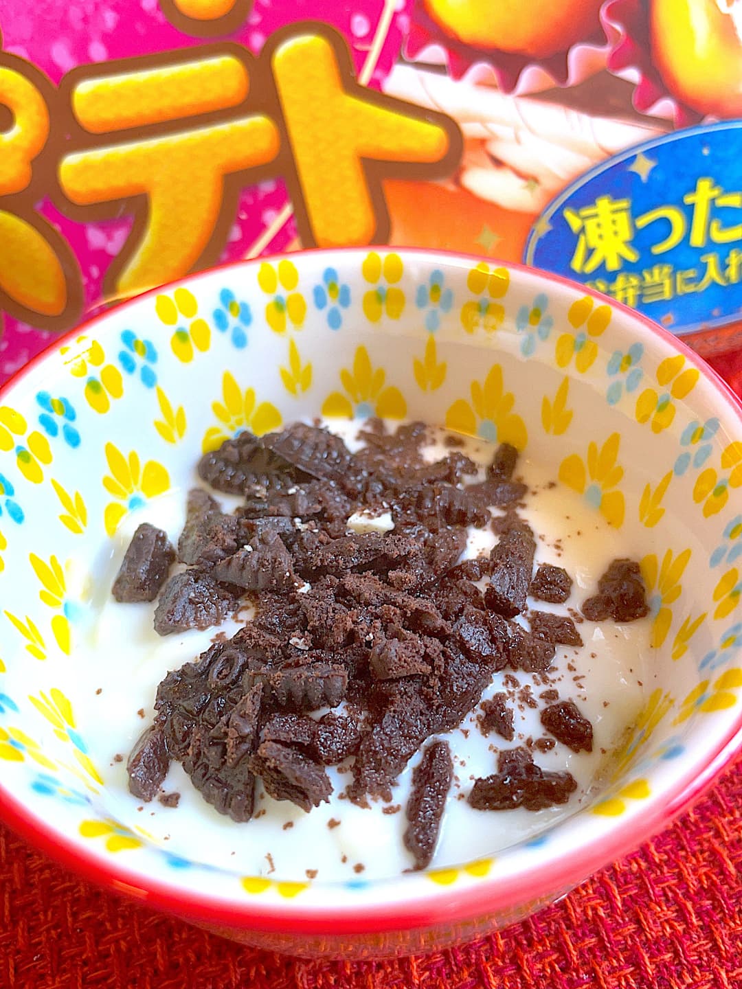 オレオとスイートポテトのパフェの完成写真
