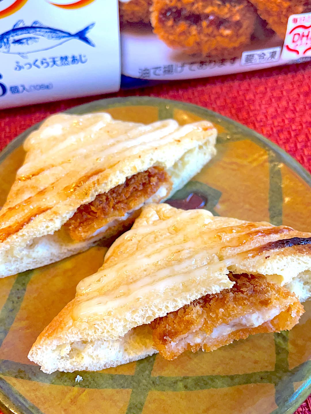 あじフライの油揚げ焼きの完成写真