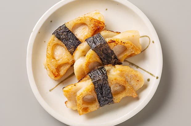 蓮根のはさみ焼きの完成写真