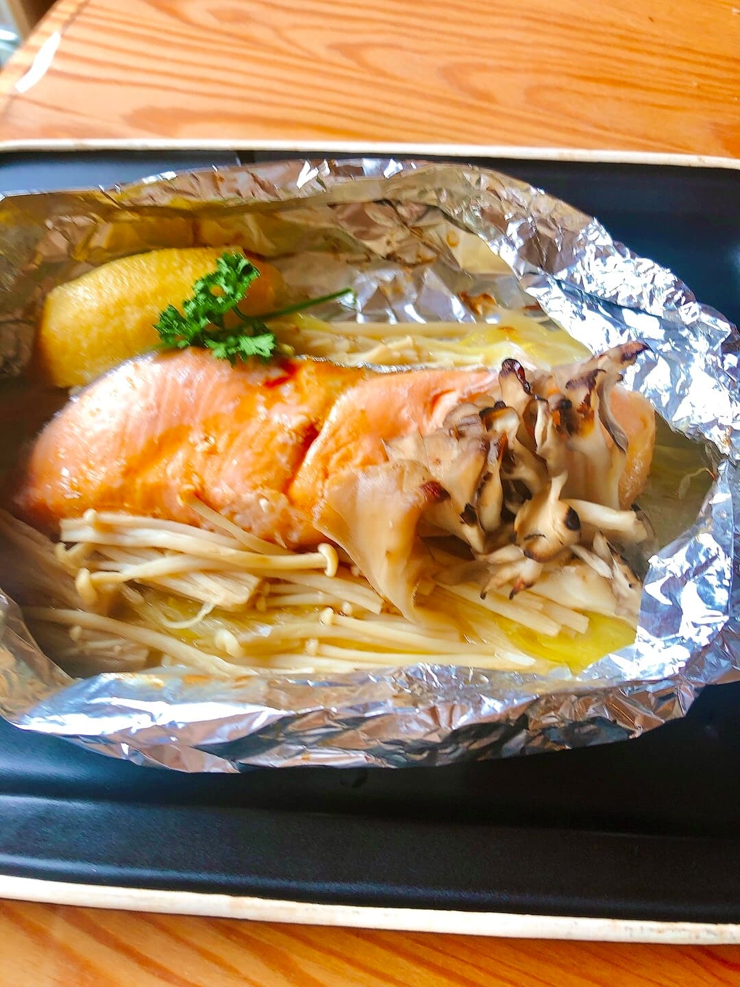鮭のレモンホイル焼きの完成写真
