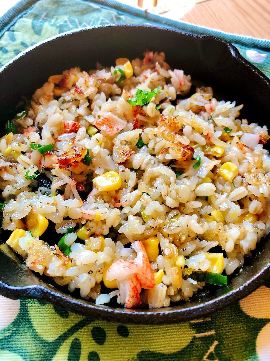 枝豆昆布おにぎりのバター炒飯の完成写真