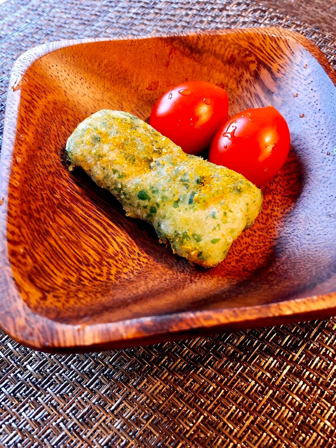 カレー風味のちくわの磯辺揚げの完成写真