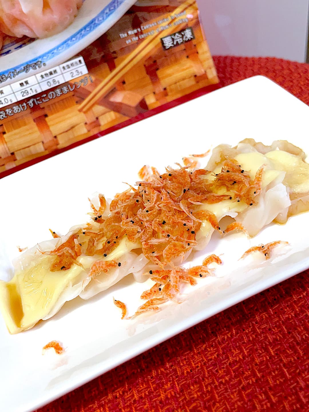 海老焼売の桜エビチーズ焼きの完成写真