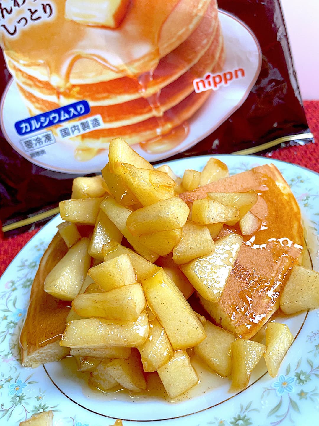 アップルパイ風ホットケーキの完成写真