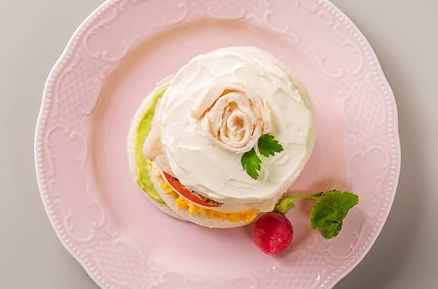 ケーキ風サンドイッチの完成写真