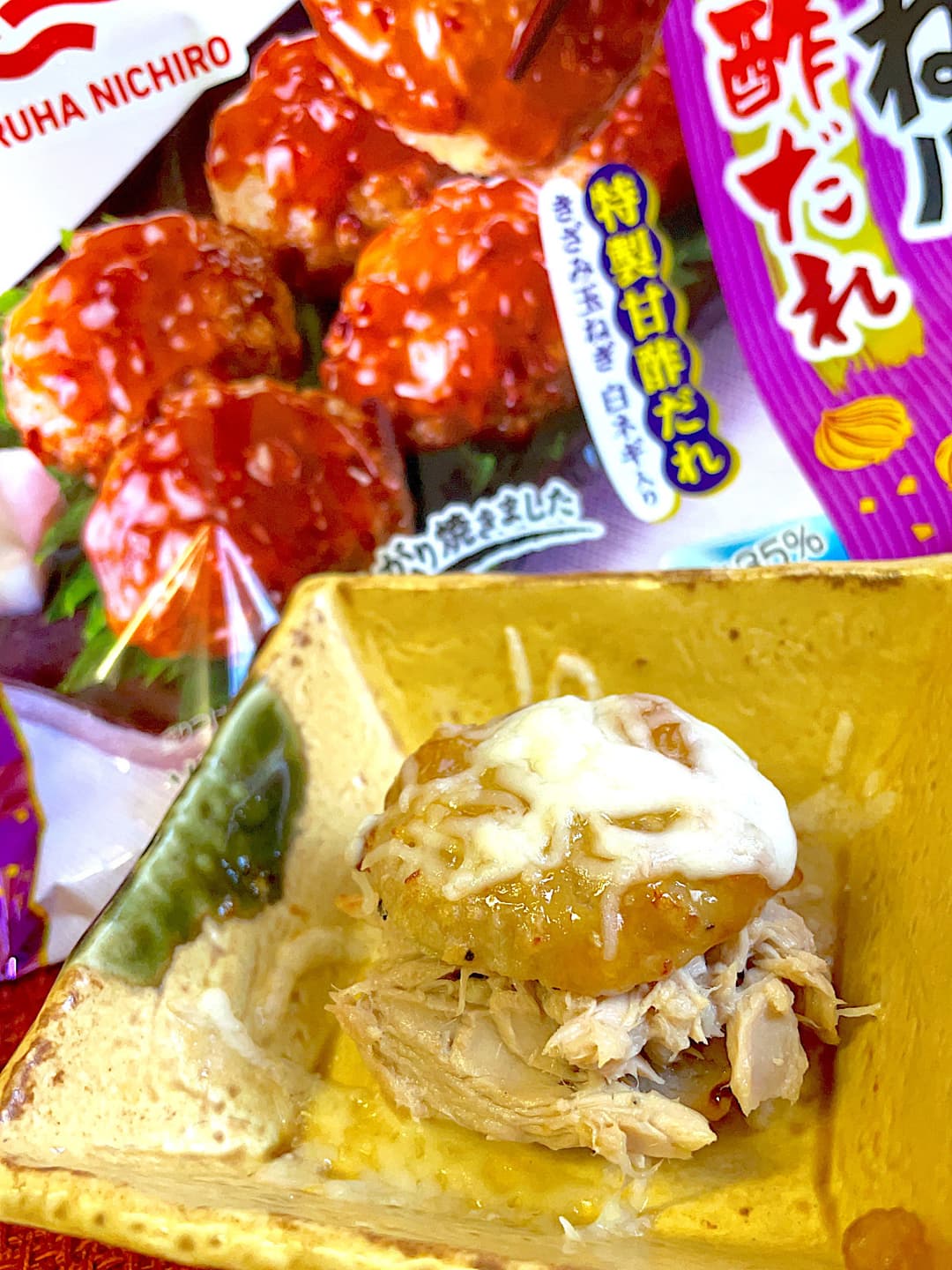 つくねバーグのツナチーズ焼きの完成写真