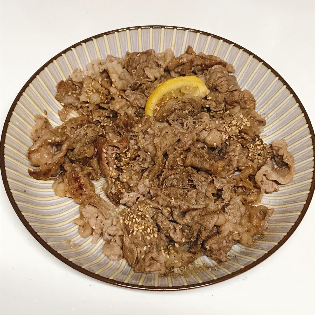 牛肉のレモン塩クミン炒めの完成写真