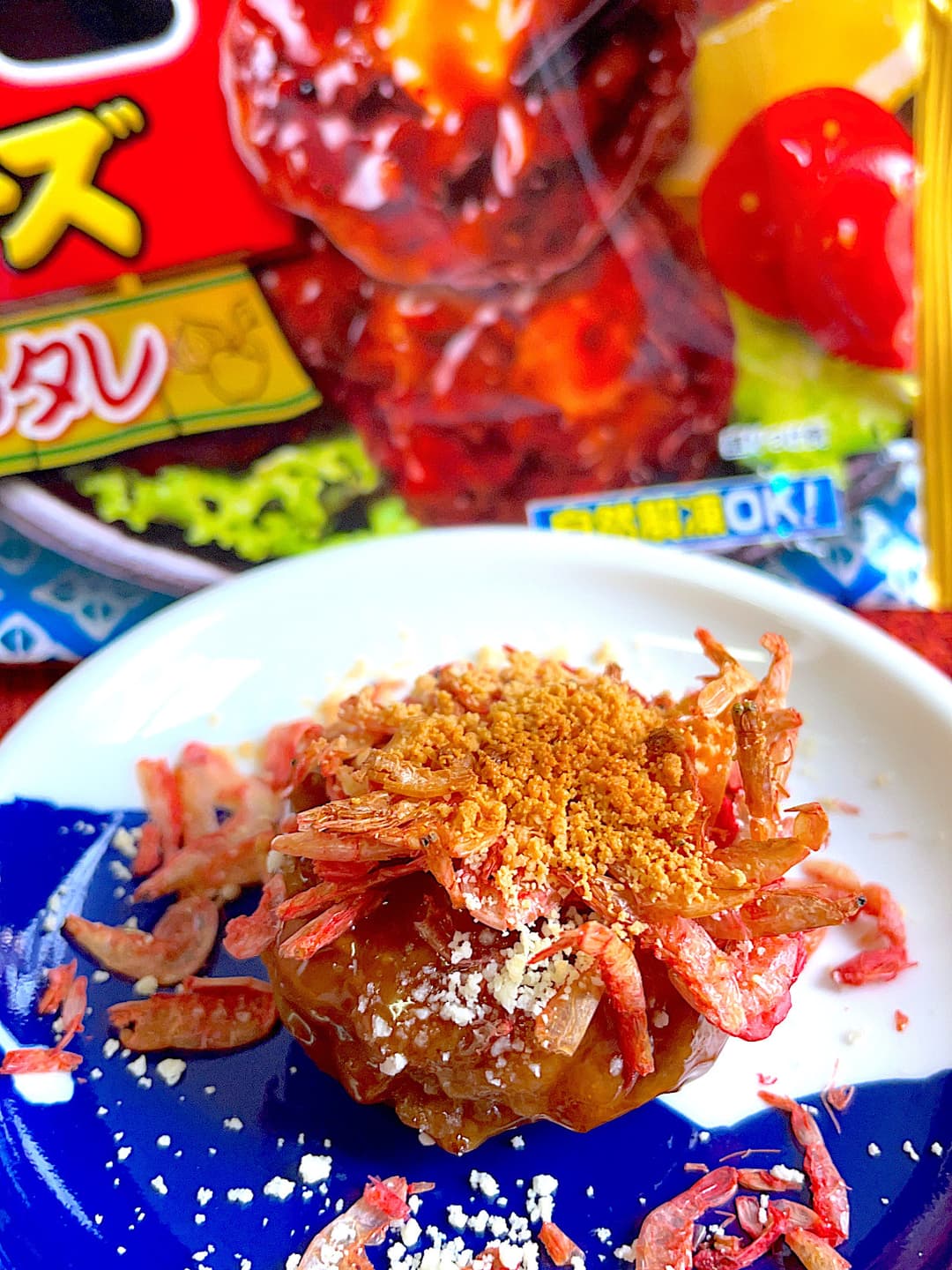 牛カルビマヨのエビチーズ焼きの完成写真