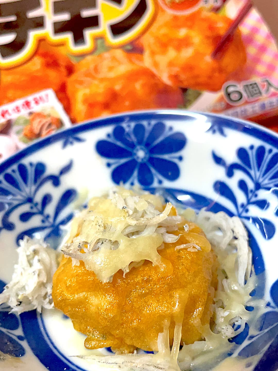 からあげチキンのしらすチーズのせの完成写真