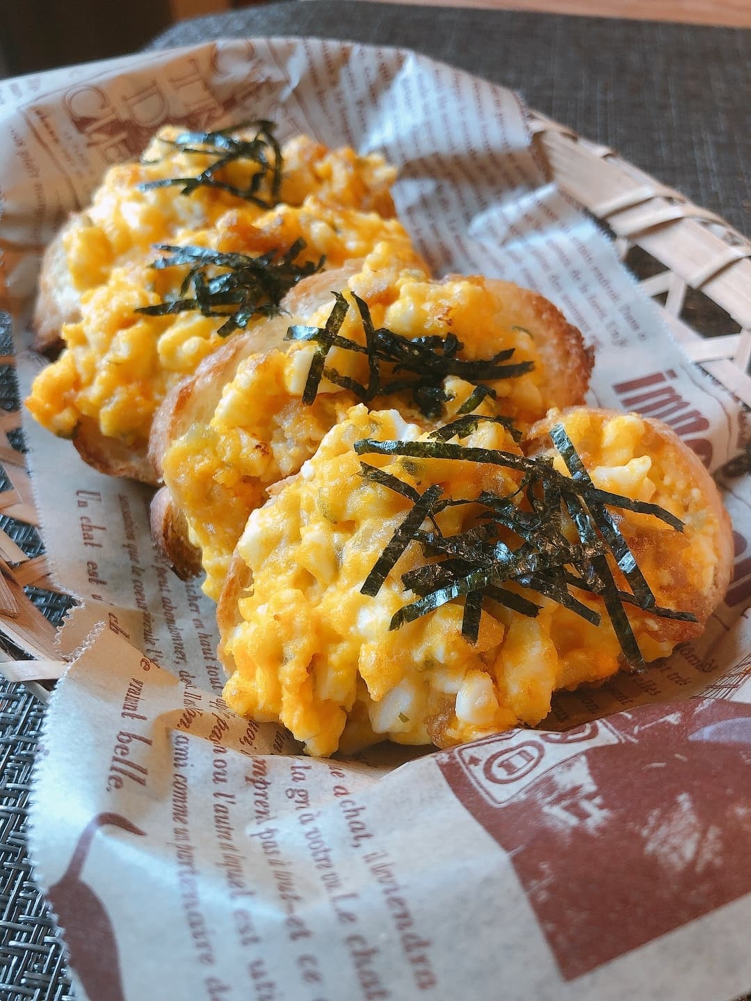 チキン南蛮と卵のカナッペの完成写真
