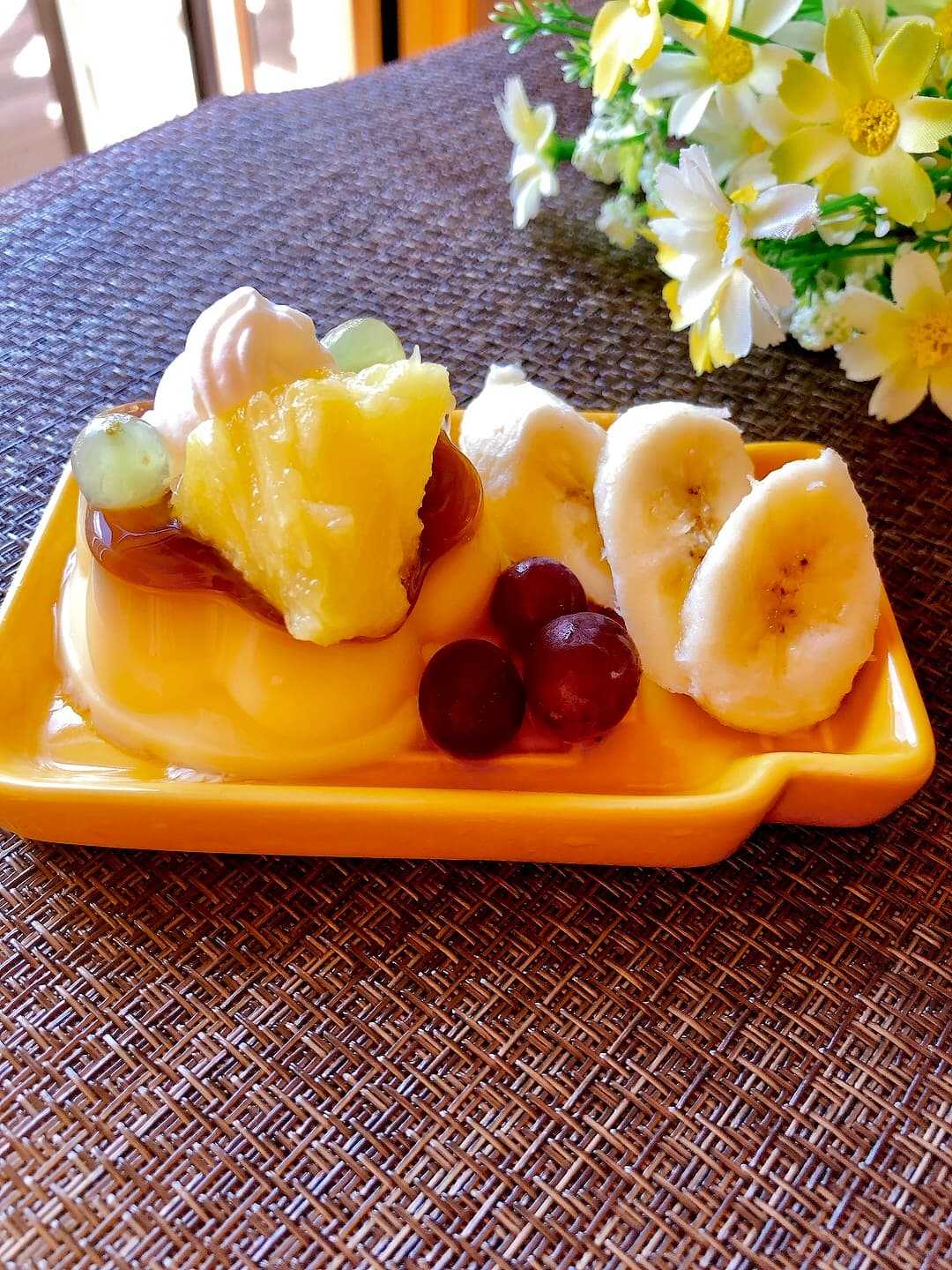 プリンアラモードの完成写真