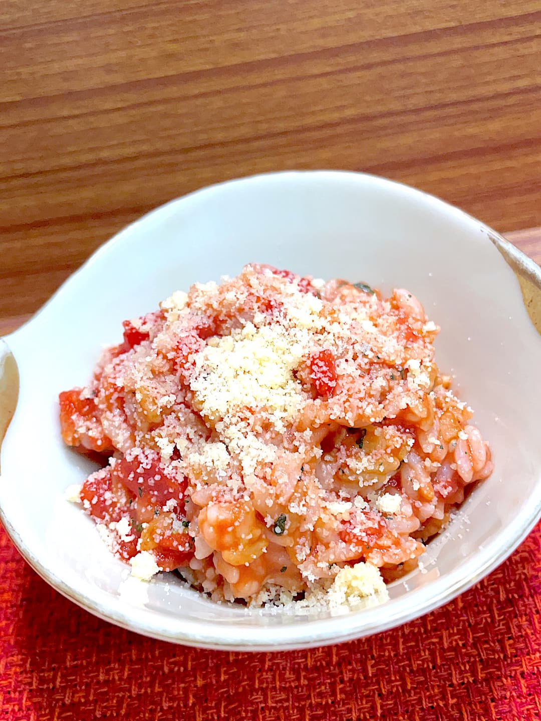 トマトチーズ焼きおにぎりの完成写真